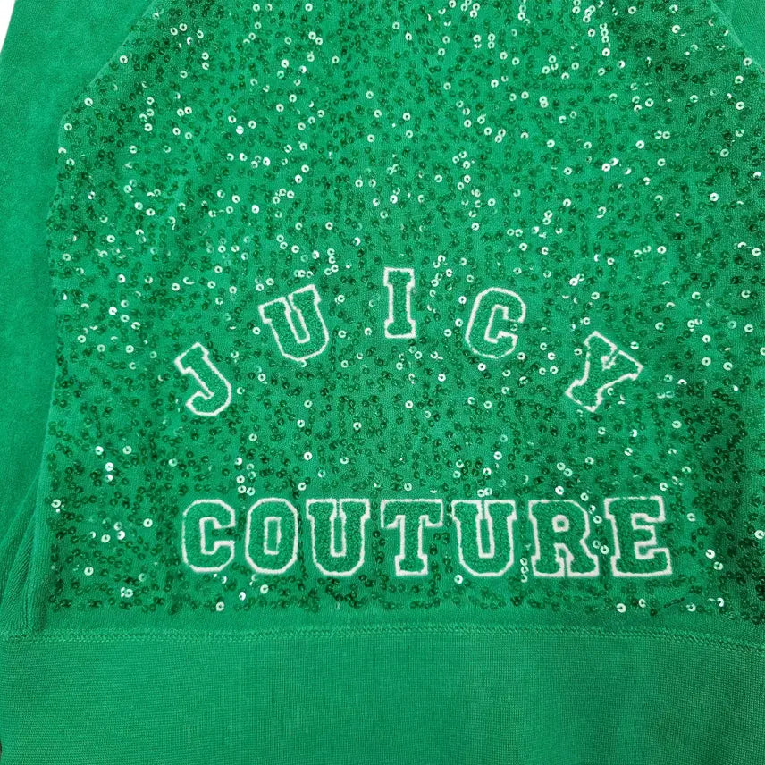 [BUNJANG] Juicy Couture Sequin Apple Green Velour Set / S Juicy Couture 스팽글 애플그린 셋업