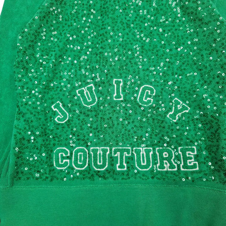[BUNJANG] Juicy Couture Sequin Apple Green Velour Set / S Juicy Couture 스팽글 애플그린 셋업