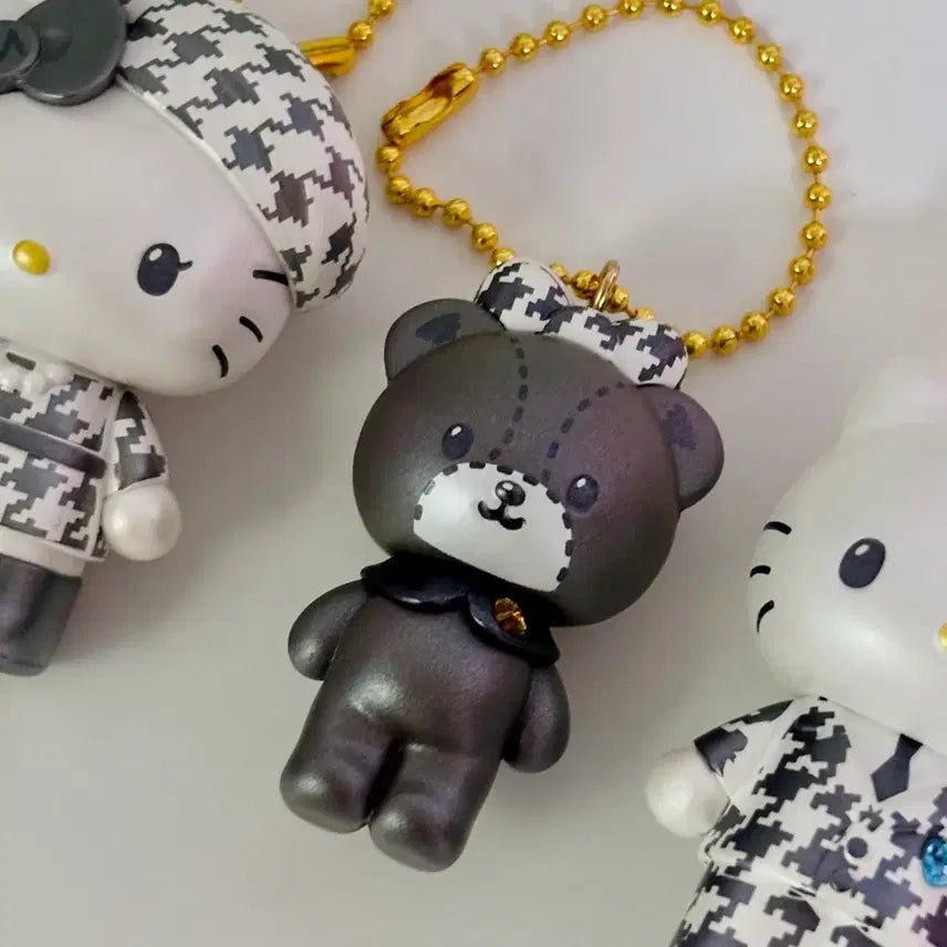 [BUNJANG] Hello Kitty 51st Anniversary Monokuro Keyring Bundle Set / 헬로키티 51주년 모노쿠로 키링 3종 일괄