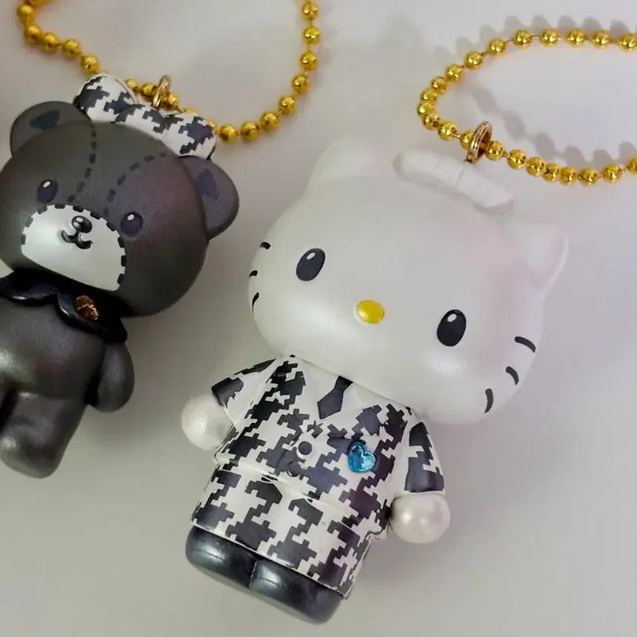 [BUNJANG] Hello Kitty 51st Anniversary Monokuro Keyring Bundle Set / 헬로키티 51주년 모노쿠로 키링 3종 일괄