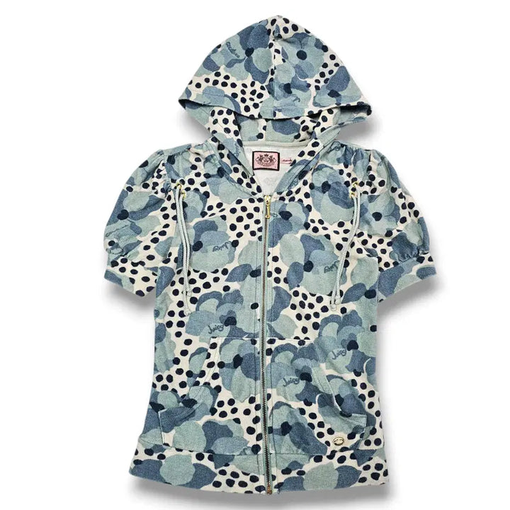 [BUNJANG] Juicy Couture Dot Short-Sleeved Sky Blue Set / S Juicy Couture 도트 반팔 스카이블루 셋업