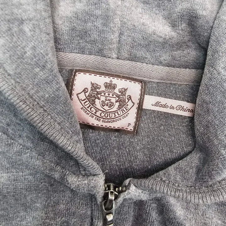 [BUNJANG] Juicy Couture 벨벳 후드집업 그레이 / Juicy Couture 벨벳 후드집업 그레이