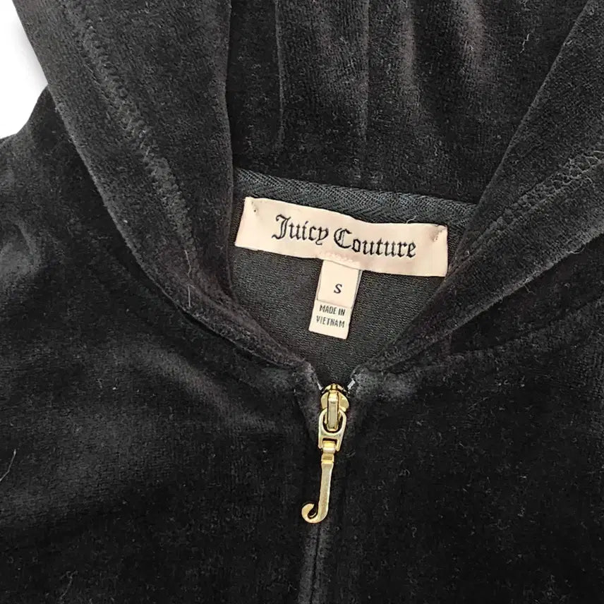 [BUNJANG] S Juicy Couture 벨벳 후드집업 블랙 / S Juicy Couture 벨벳 후드집업 블랙
