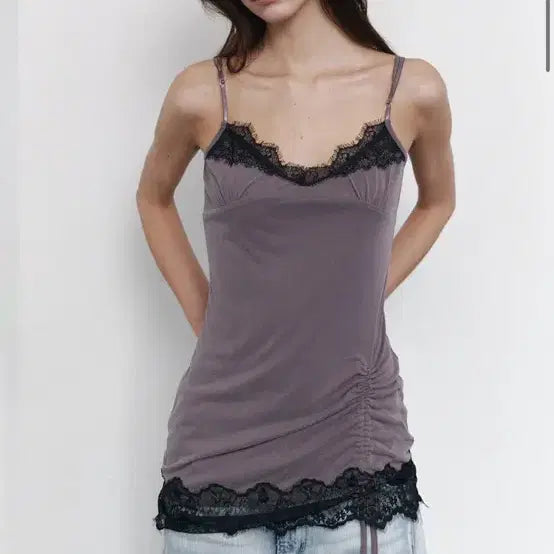[BUNJANG] Pia Lace Slip Mini Dress 플리즈노팔로우 레이스나시 / Pia Lace Slip Mini Dress 플리즈노팔로우 레이스나시