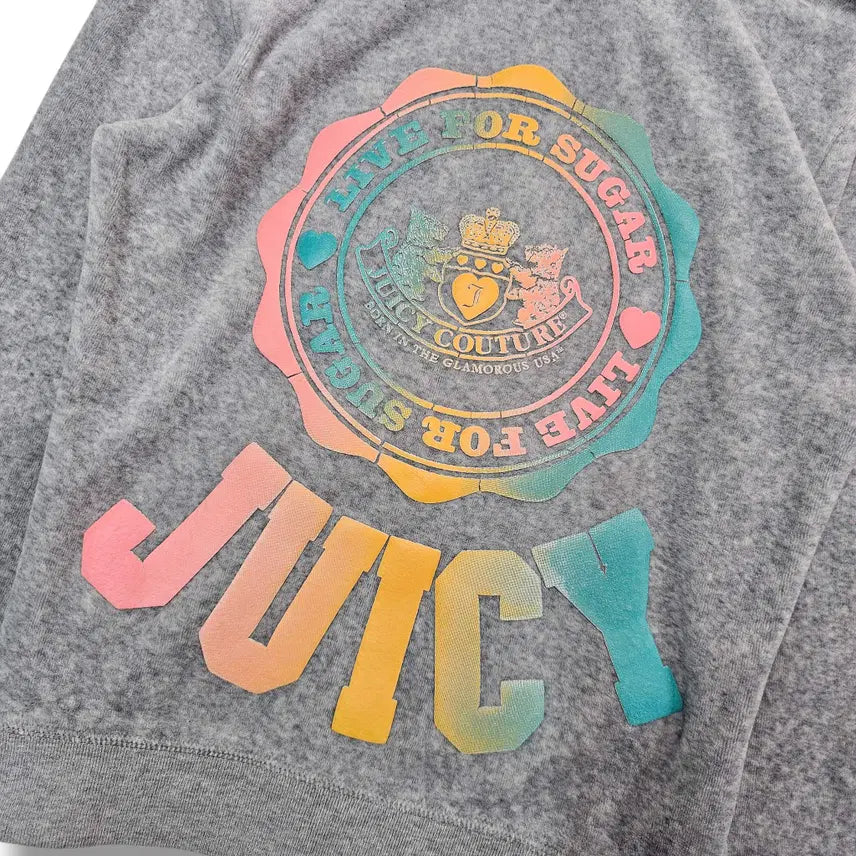 [BUNJANG] Juicy Couture Velvet Hoodie Zip-up Light Gray / S Juicy Couture 벨벳 후드집업 라이트 그레이