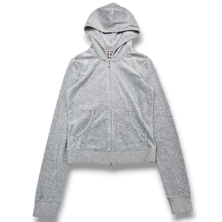 [BUNJANG] Juicy Couture Velvet Hoodie Zip-up Light Gray / S Juicy Couture 벨벳 후드집업 라이트 그레이