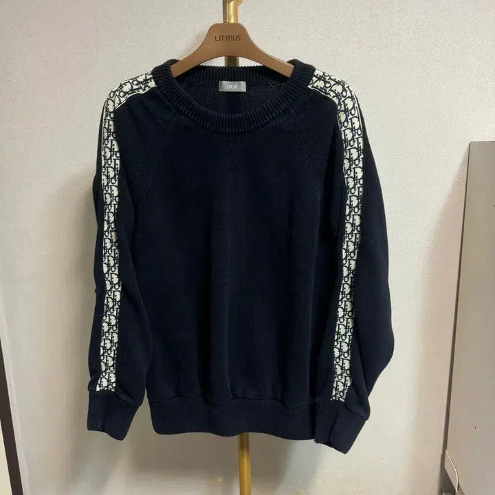 [SOLD OUT] [정품 , 신형] 디올 오블리크 인서트 니트 네이비