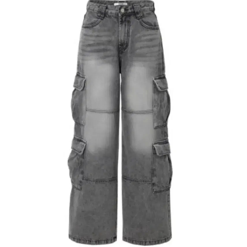 [BUNJANG] 카키포인트 카고 데님 khakipoint cargo denim gray / 카키포인트 카고 데님 khakipoint cargo denim gray