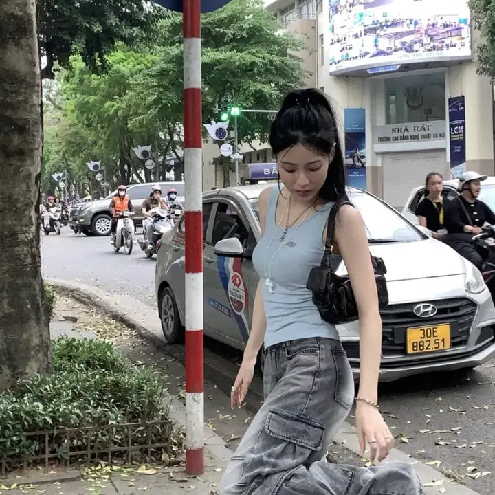 [BUNJANG] 카키포인트 카고 데님 khakipoint cargo denim gray / 카키포인트 카고 데님 khakipoint cargo denim gray