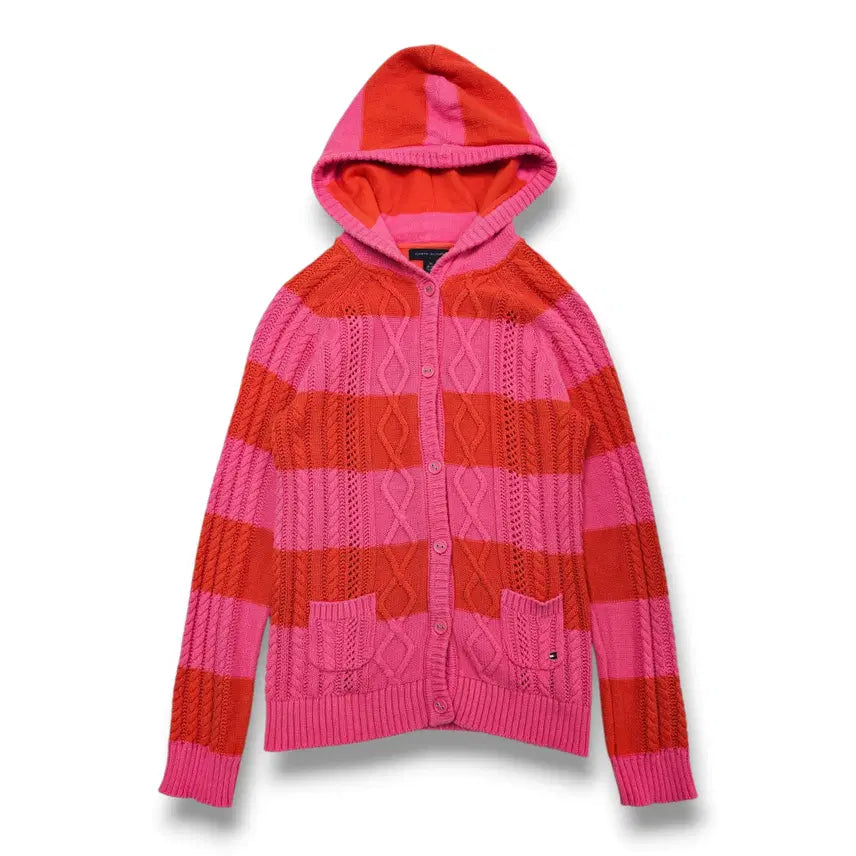 [BUNJANG] XS Tommy Hilfiger 스트라이프 니트 후드 / XS Tommy Hilfiger 스트라이프 니트 후드