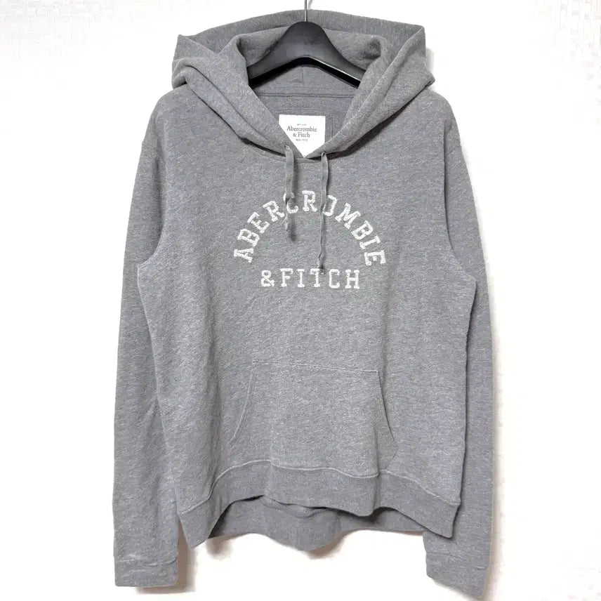 [BUNJANG] Abercrombie &amp; Fitch Big Logo Hoodie Gray / [L,100]아베크롬비 빅로고 후드티 그레이