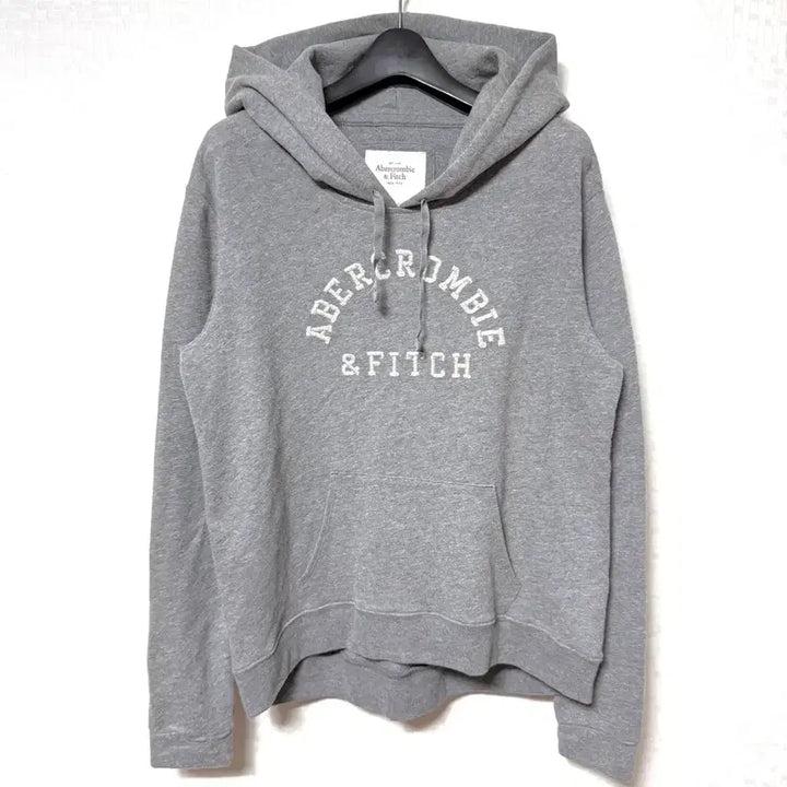 [BUNJANG] Abercrombie &amp; Fitch Big Logo Hoodie Gray / [L,100]아베크롬비 빅로고 후드티 그레이