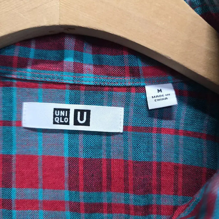 [BUNJANG] Uniqlo U Linen Cotton Checkered Short Sleeve Shirt / 유니클로 U(UNIQLO U) 린넨 코튼 체크 반팔 셔츠 M