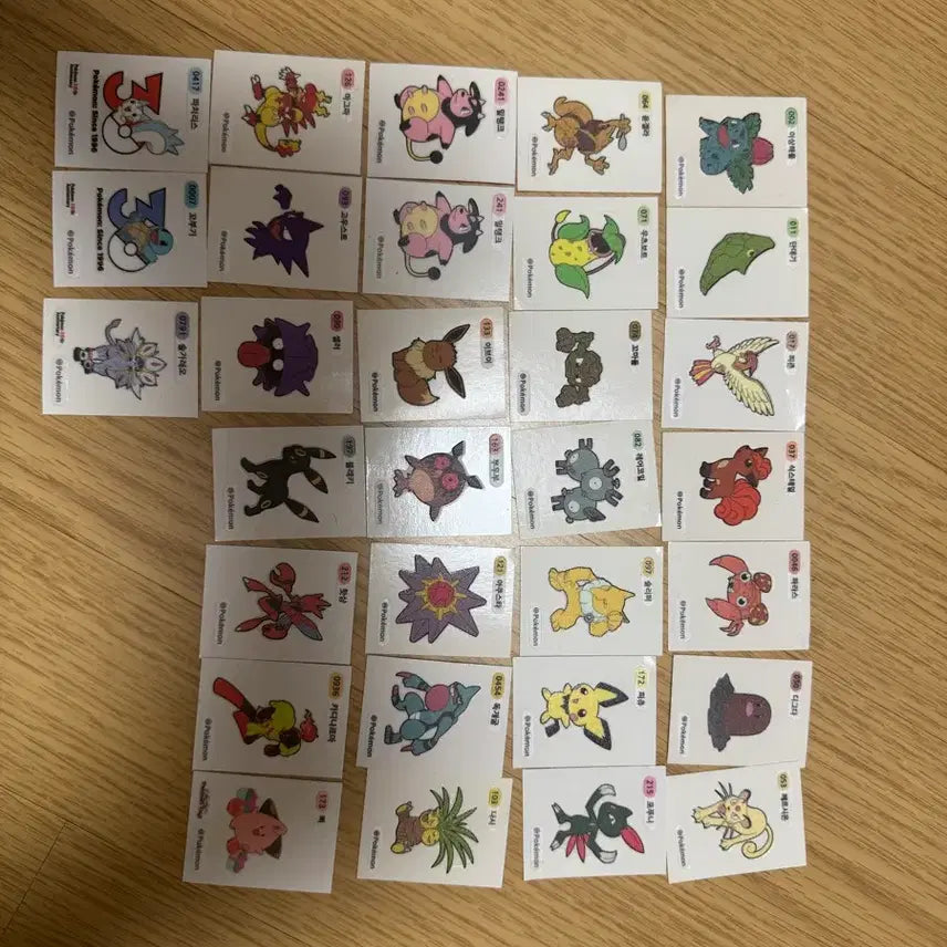 [BUNJANG] Pokemon Tteokbokki Sticker Bundle Set / 포켓몬  띠부띠부씰 일괄 판매