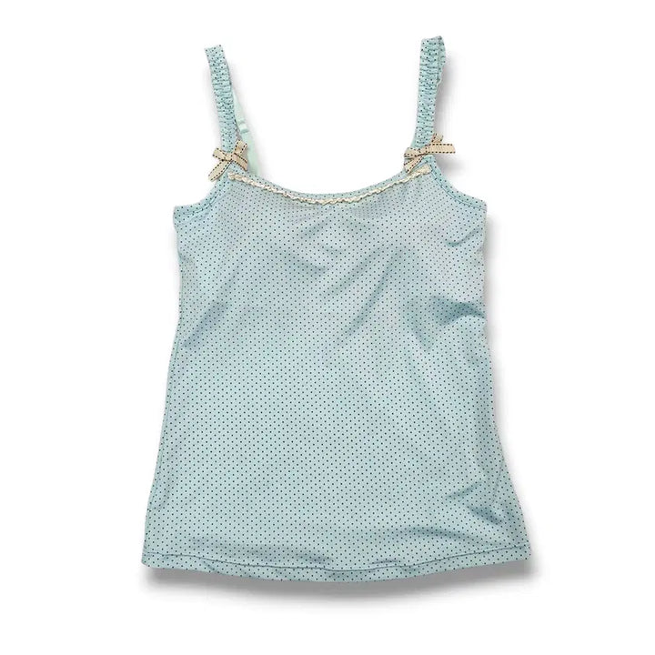 [BUNJANG] XS VTG Mint Chocolate Frill Sleeveless Top / XS VTG 민트초코 프릴 슬리브리스