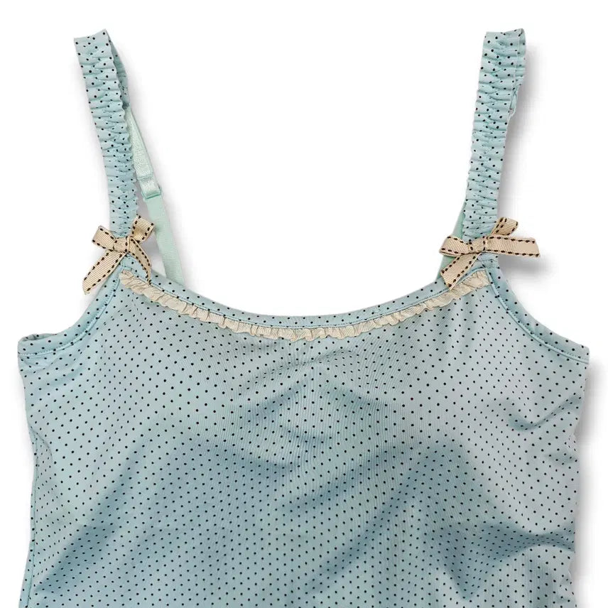 [BUNJANG] XS VTG Mint Chocolate Frill Sleeveless Top / XS VTG 민트초코 프릴 슬리브리스
