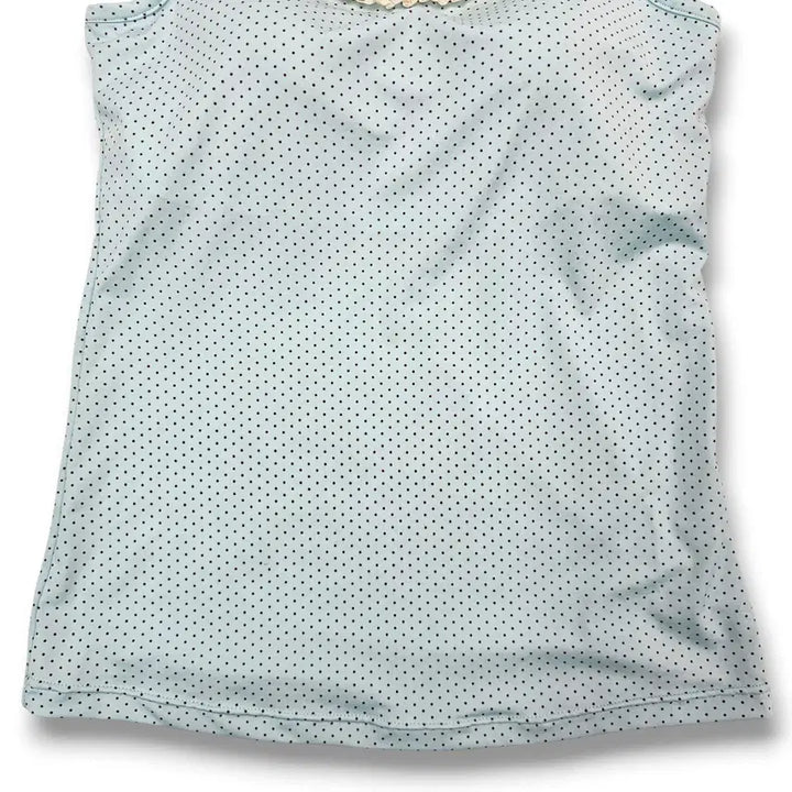 [BUNJANG] XS VTG Mint Chocolate Frill Sleeveless Top / XS VTG 민트초코 프릴 슬리브리스