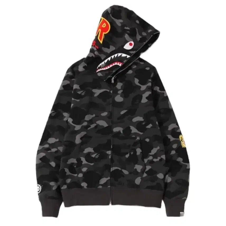 [BUNJANG] Bape Black PONR Shark Hoodie / 베이프 흑계 ponr 샤크 후드집업  흑계중에서도 유니크한 제품 이젠 구