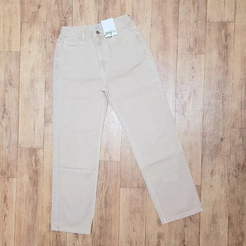 [BUNJANG] YUERE Beige Straight Fit Denim Pants 55 / 유에르(YUERE) 베이지 스트레이트핏 데님팬츠 55 새상품