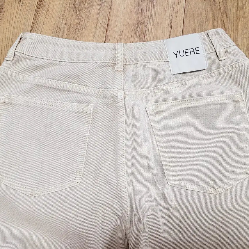 [BUNJANG] YUERE Beige Straight Fit Denim Pants 55 / 유에르(YUERE) 베이지 스트레이트핏 데님팬츠 55 새상품