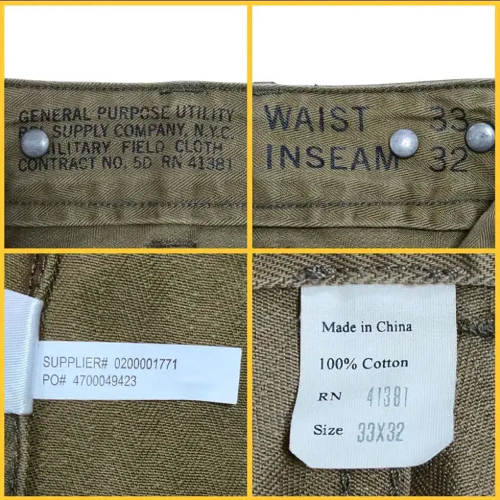 [BUNJANG] RRL Herringbone Fatigue Pants / [33x32] RRL 더블알엘 헤링본 퍼티그 팝니다