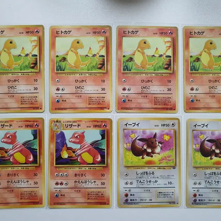 [BUNJANG] Pokemon 1996 Charizard Blastoise Venusaur Eevee Japanese First Edition Card / (이벤트)포켓몬카드 1996 리자몽 거북왕 이상해꽃 이브이 초판 일본판