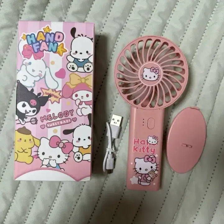 [BUNJANG] Hello Kitty Portable Mini Fan Pink / 헬로키티 휴대용 미니 선풍기 핑크