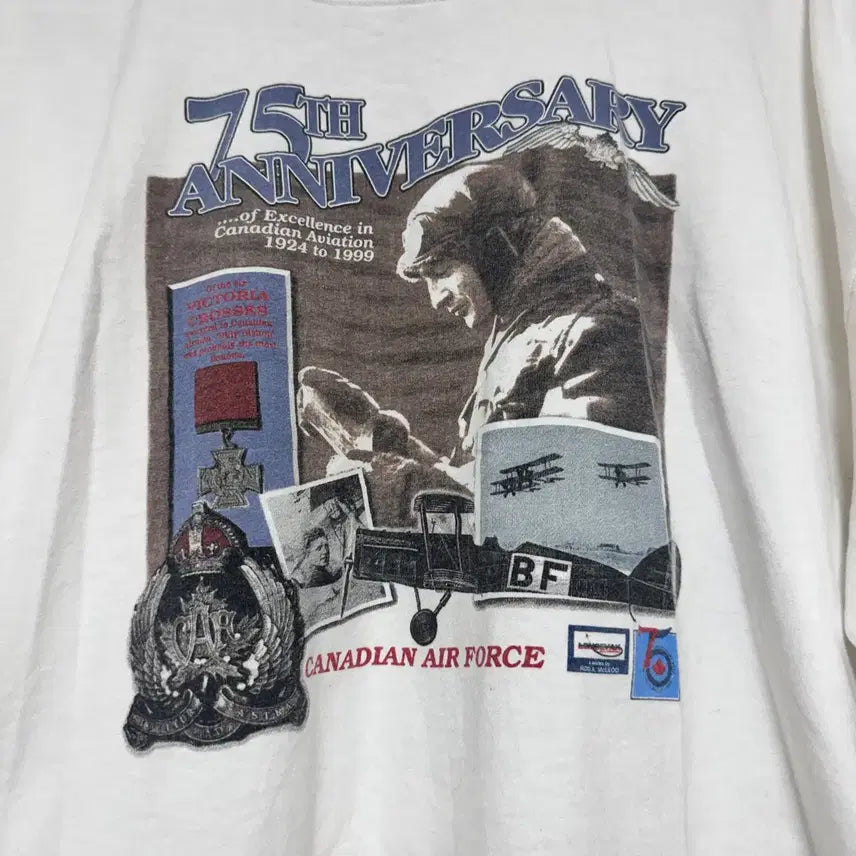 [BUNJANG] GILDAN Canada Air Force 75th Anniversary T-Shirt XL / GILDAN 캐나다 공군 75주년 반팔티 XL