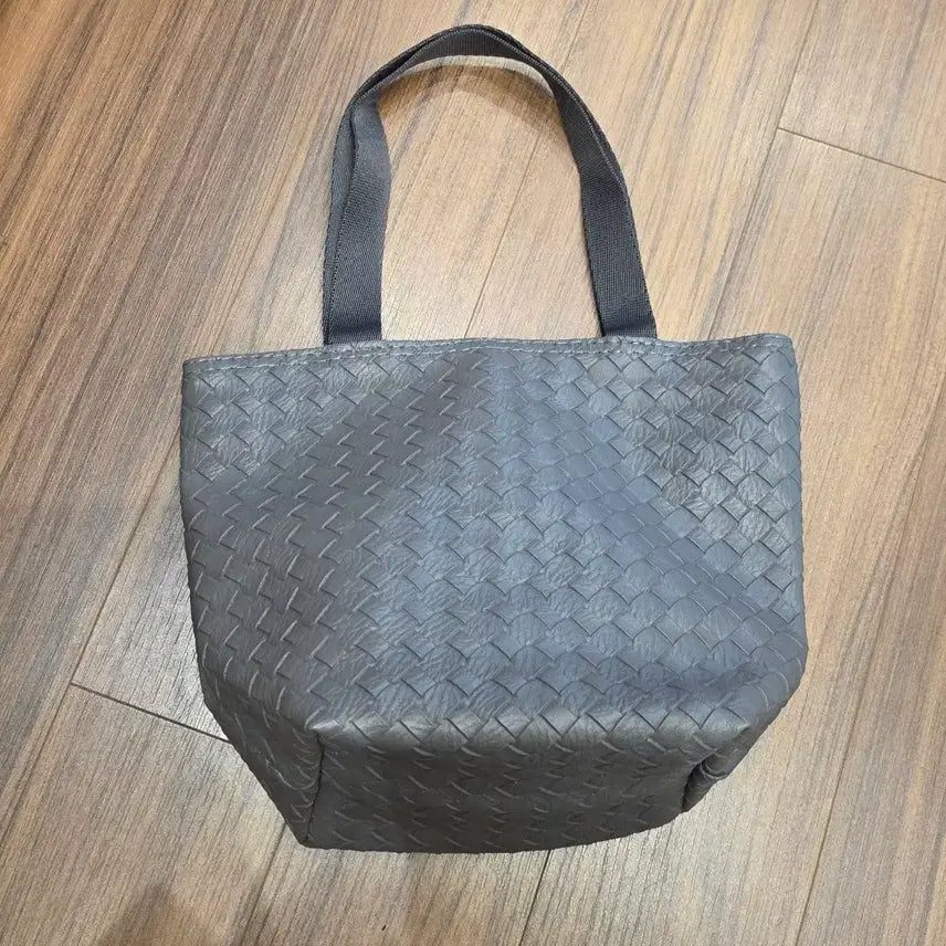 [BUNJANG] Woven Tote Bag Gray / <새것> 그레이 위빙 토트백