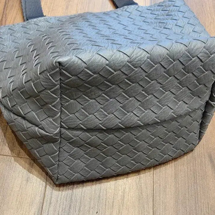 [BUNJANG] Woven Tote Bag Gray / <새것> 그레이 위빙 토트백