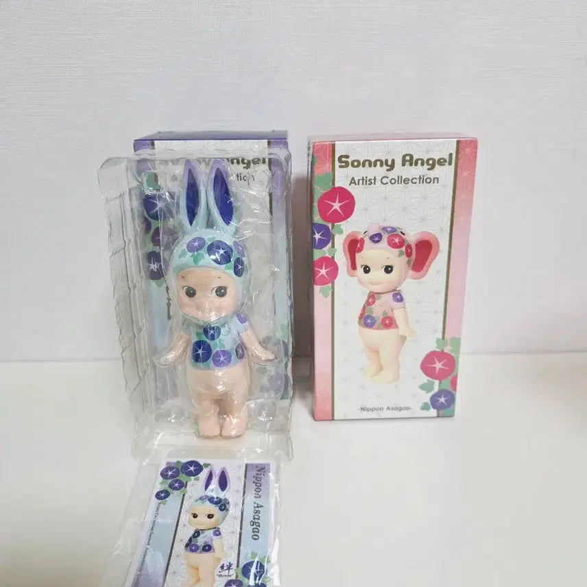 [BUNJANG] Sonny Angel Artist Series Asagao Set (Elephant Sealed, Rabbit Unsealed) / (코끼리 미개봉)소니엔젤 아티스트 아사가오 나팔꽃 세트(토끼 단순개봉)