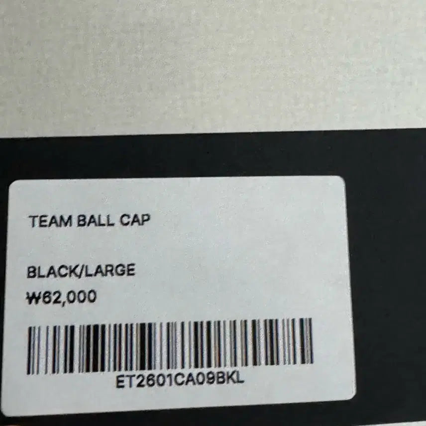 [SOLD OUT] (라지/L) Etce Team ball cap 팀 볼캡