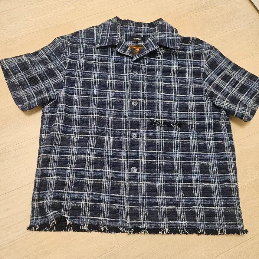 [SOLD OUT] 24SS SYSTEM 이태리 셔닐 체크 반팔 셔츠 105