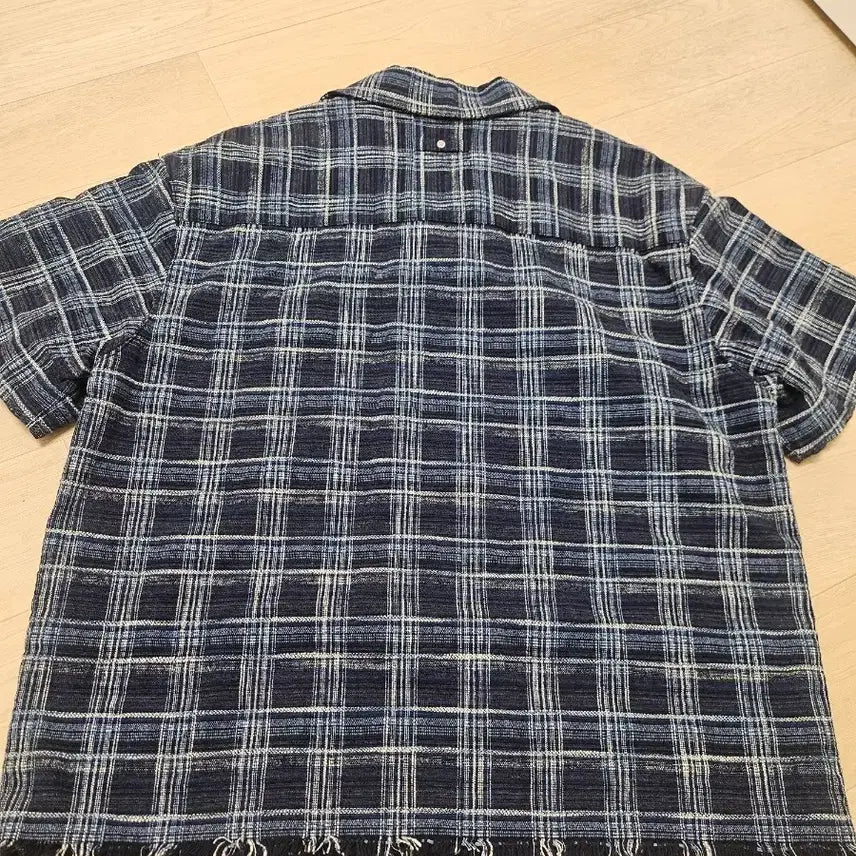 [SOLD OUT] 24SS SYSTEM 이태리 셔닐 체크 반팔 셔츠 105