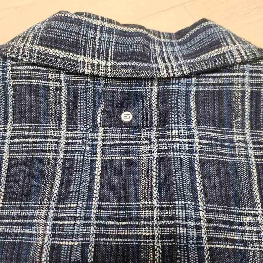 [SOLD OUT] 24SS SYSTEM 이태리 셔닐 체크 반팔 셔츠 105