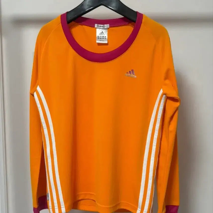 [BUNJANG] Adidas Yellow-Orange Long Sleeve T-shirt / [세탁완료] 아디다스 노랑-주황 긴팔티
