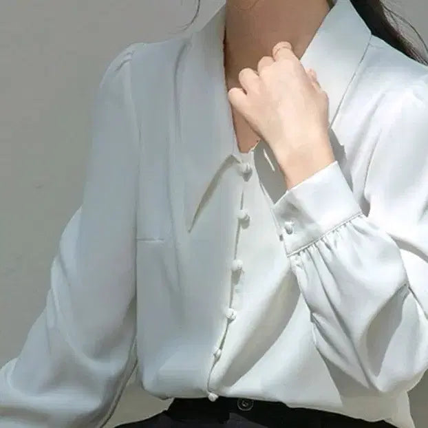 [BUNJANG] Lior Big Collar Blouse / BL254 리오르 빅카라 블라우스