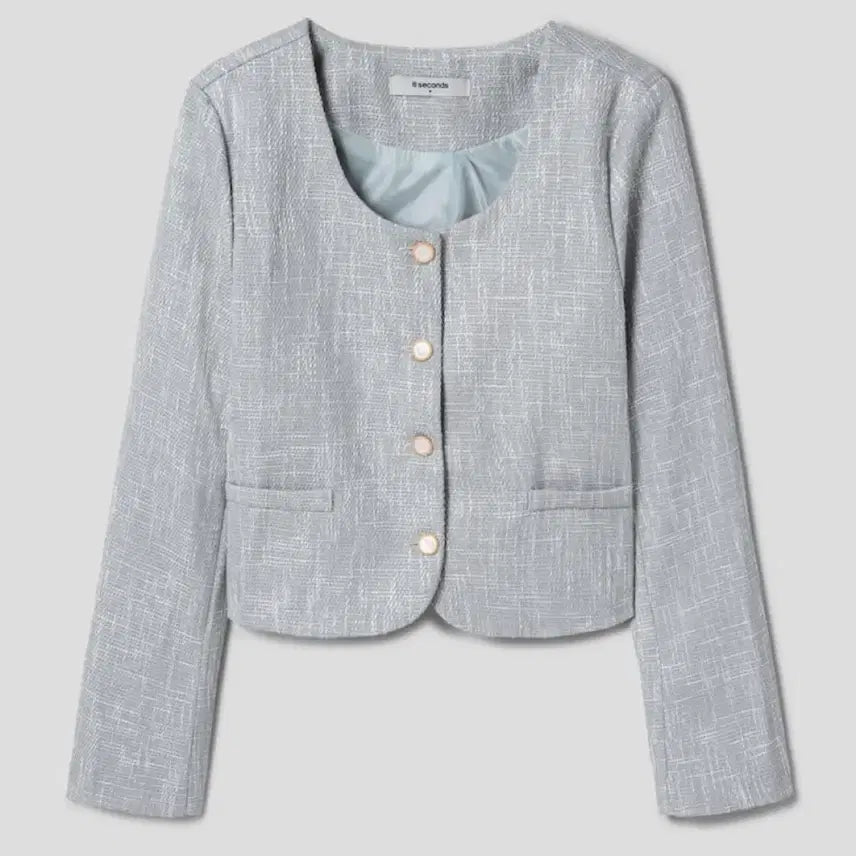 [BUNJANG] 8Seconds Tweed Jacket Sky Blue / 에잇세컨즈 라운드넥 트위드 재킷 스카이블루(354411MB1Q) 새상품