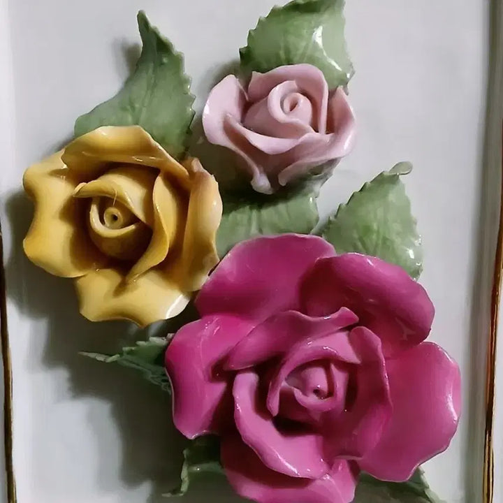 [BUNJANG] Royal Albert Old Country Roses Porcelain Clock / 로얄알버트 올드 컨츄리 로즈 도자기 시계