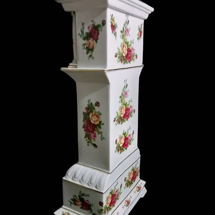 [BUNJANG] Royal Albert Old Country Roses Porcelain Clock / 로얄알버트 올드 컨츄리 로즈 도자기 시계