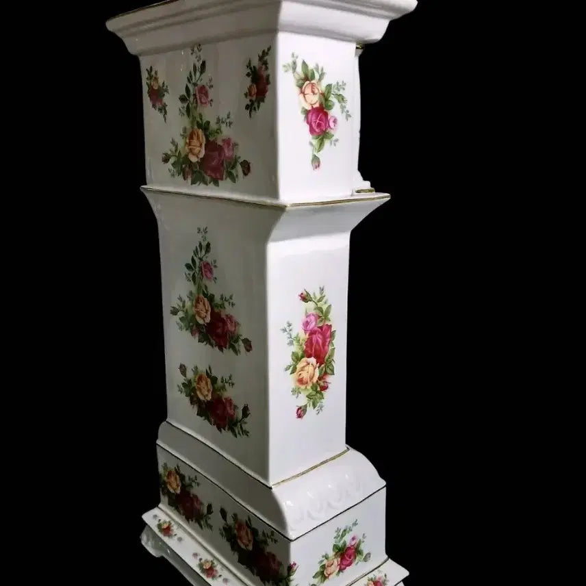[BUNJANG] Royal Albert Old Country Roses Porcelain Clock / 로얄알버트 올드 컨츄리 로즈 도자기 시계
