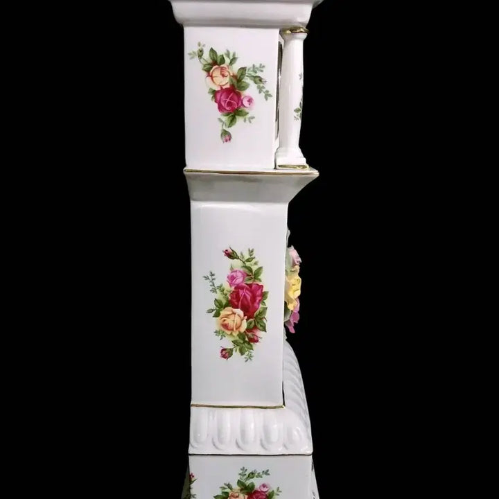 [BUNJANG] Royal Albert Old Country Roses Porcelain Clock / 로얄알버트 올드 컨츄리 로즈 도자기 시계