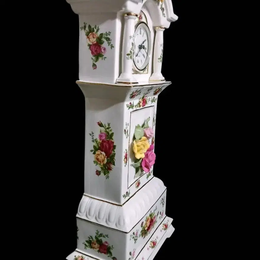 [BUNJANG] Royal Albert Old Country Roses Porcelain Clock / 로얄알버트 올드 컨츄리 로즈 도자기 시계