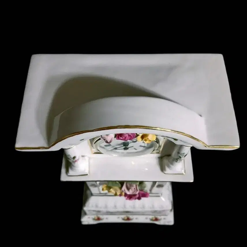 [BUNJANG] Royal Albert Old Country Roses Porcelain Clock / 로얄알버트 올드 컨츄리 로즈 도자기 시계