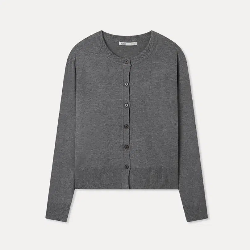 [BUNJANG] Mixxo Round Neck Cardigan - Black, Grey / 미쏘 라운드넥 가디건 블랙 그레이