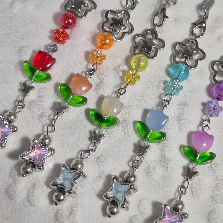 [BUNJANG] Tulip Beaded Keychain / 튤립키링 비즈키링