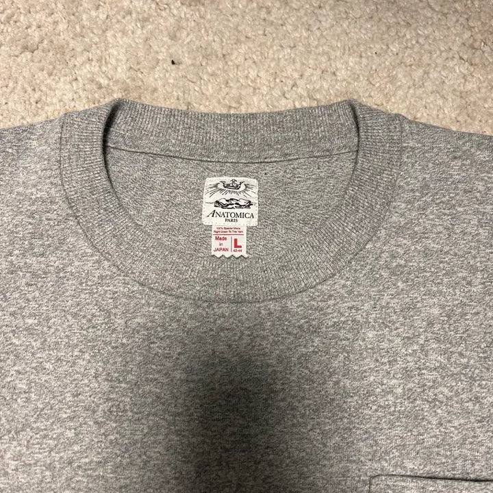 [BUNJANG] Anatomica Big Yank Short Sleeve T-Shirt Large / 아나토미카 빅양크 반팔 그레이 라지 판매