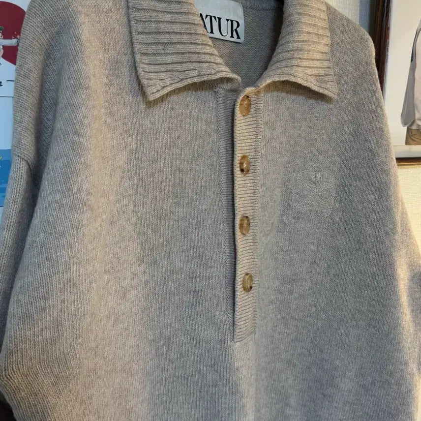 [BUNJANG] MSATUR Arles Knit Rose Beige Sweater / [M]SATUR 세터 아를 니트 로지 베이지