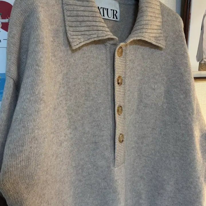 [BUNJANG] MSATUR Arles Knit Rose Beige Sweater / [M]SATUR 세터 아를 니트 로지 베이지