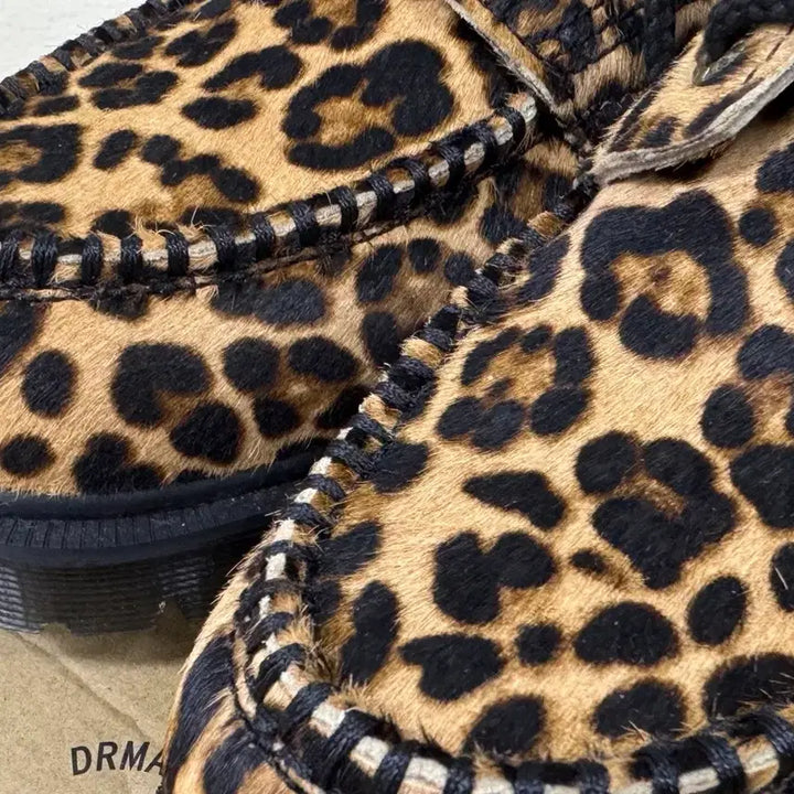 [BUNJANG] Dr. Martens Lowell Archive Leopard Hairon Boots / 닥터마틴 로웰 아카이브 레오파드 헤어온